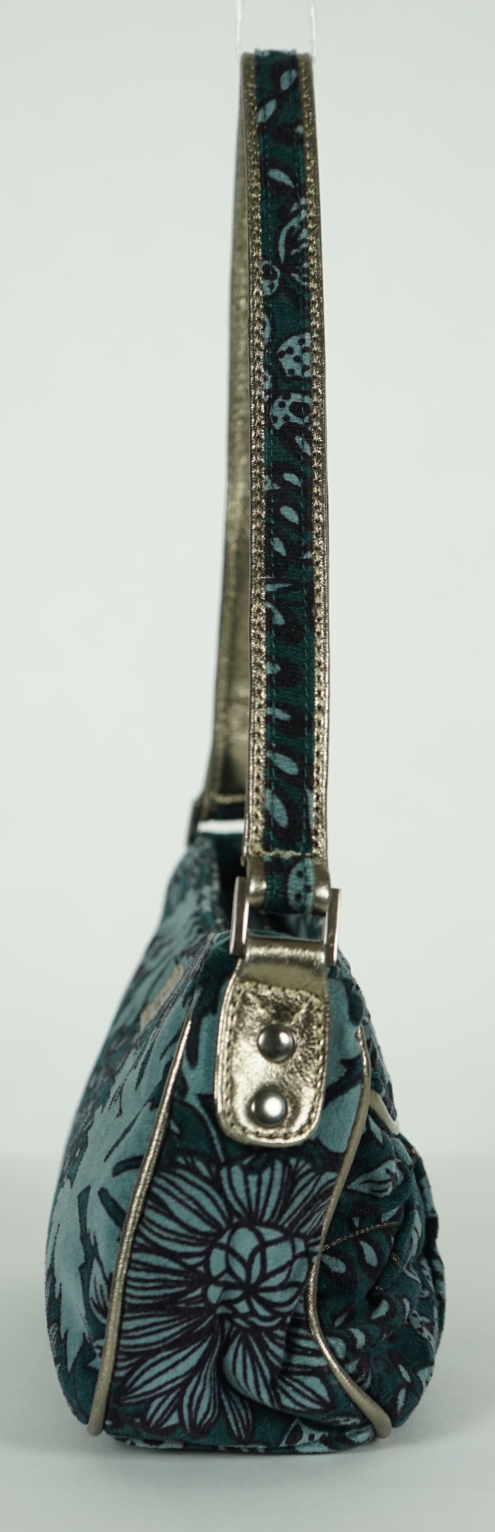 A Lulu Guinness velvet handbag, with dust bag, width 26cm, height 14cm, height overall 36cm, depth 8cm, Please note this lot attracts an additional import tax of 20% on the hammer price